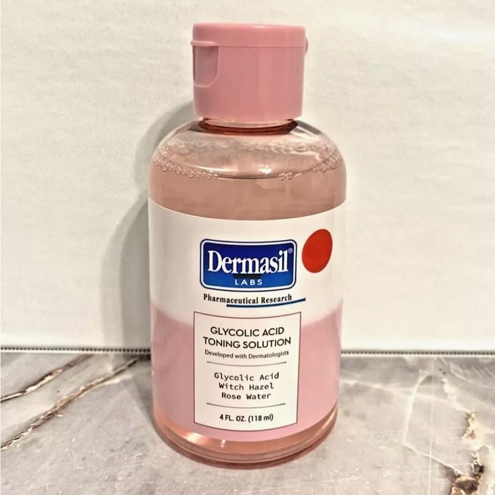 Dermasil Glycolic Acid Toning Solution Rose Water & Which Hazel 4 oz NWT